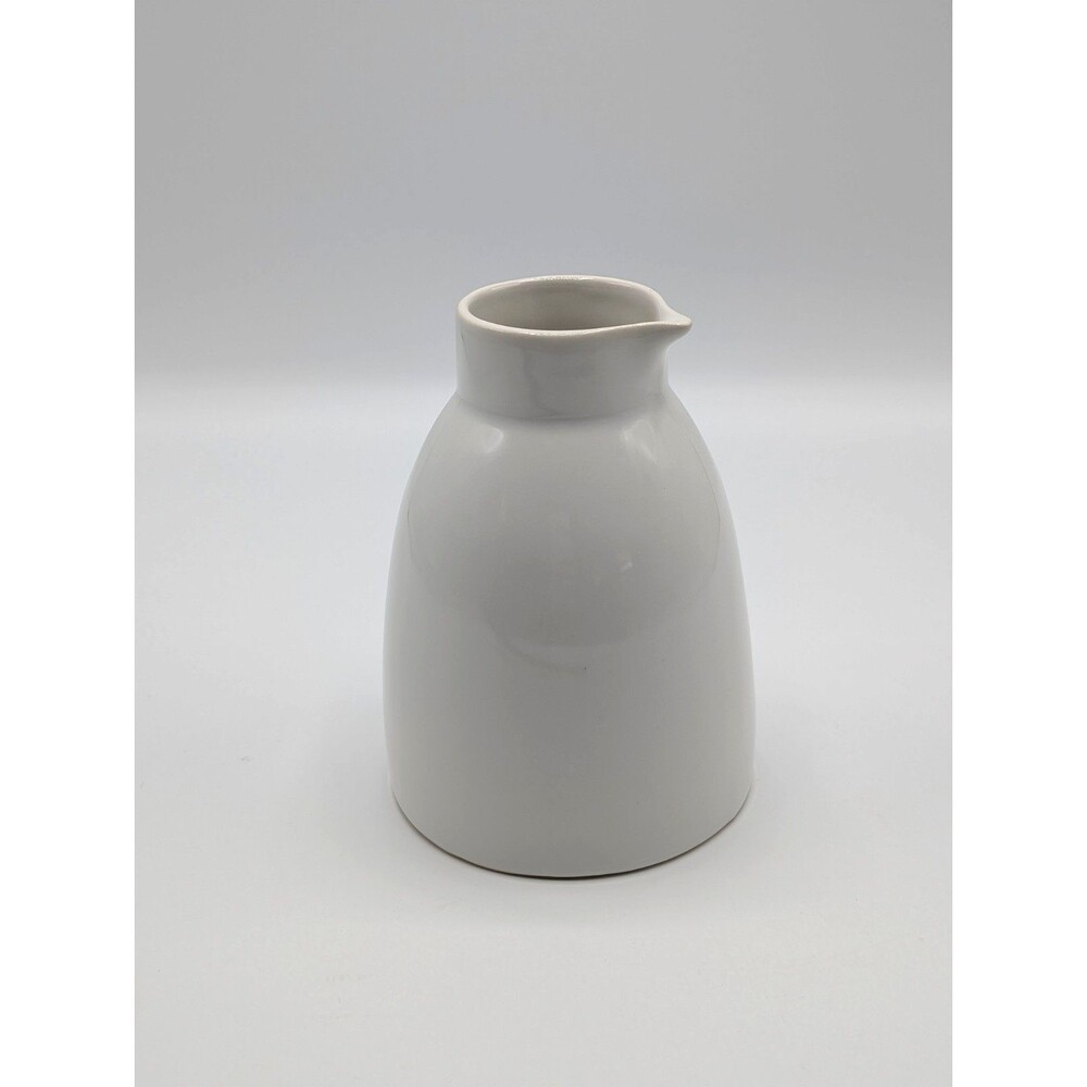 West Elm Creamer Ceramic White Pitcher Stoneware Porcelain Pourer